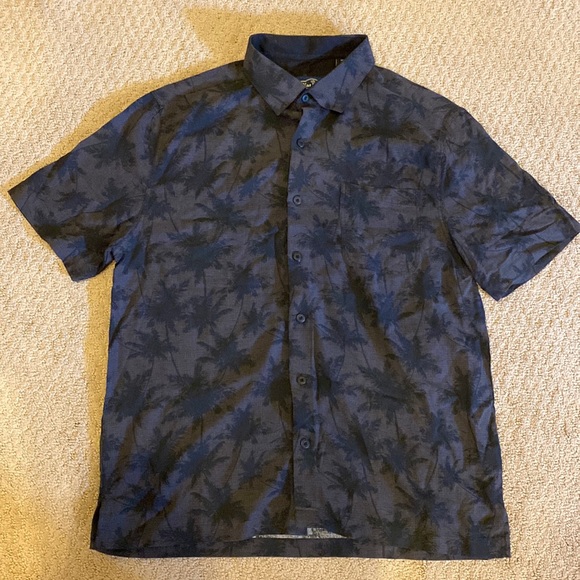 Nat Nast Black Hawaiian Button-Down Polo - Picture 1 of 6
